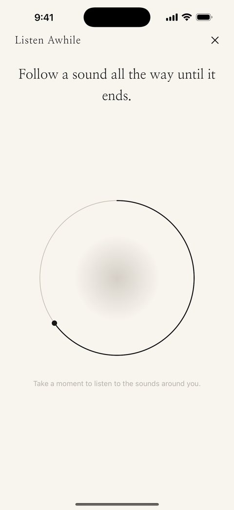 Listening screen